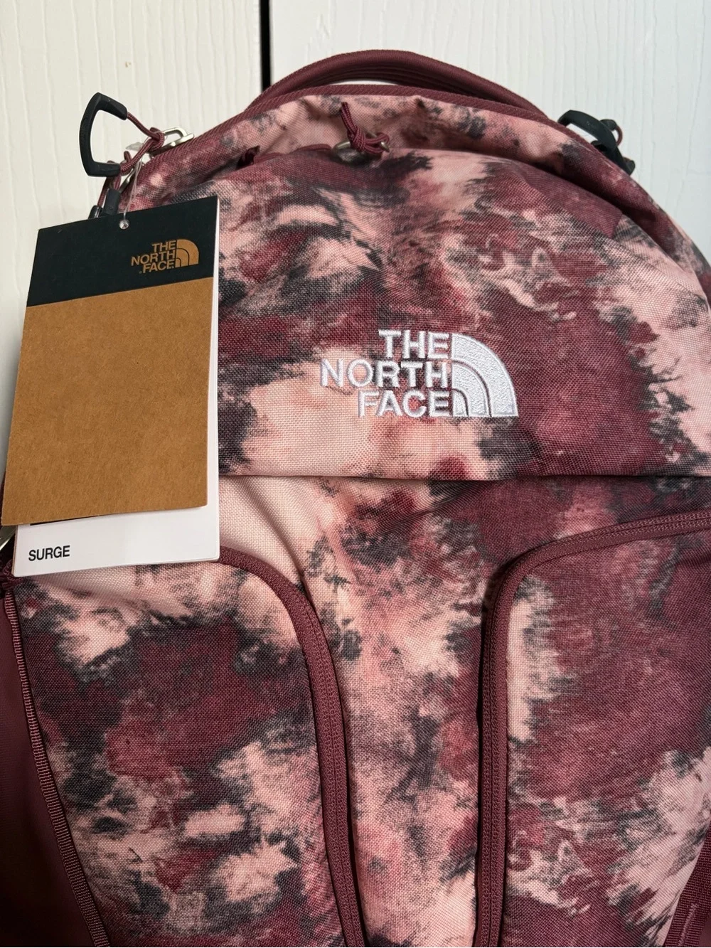 NWT The North Face Surge Women’s Backpack in Wild Ginger Glacier Dye Print/WDGR💖